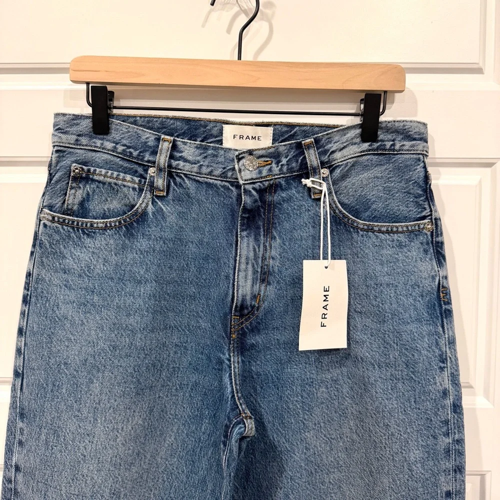 FRAME The Candle Cropped Mid-Rise Straight-Leg Jeans Size 28 – NWT - Picture 3 of 7